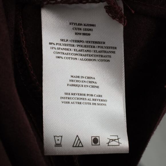 Kut from the Kloth Jacket Womens Small Burgundy Plum Micro Suede Open Stretch - Picture 9 of 14